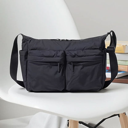 Shoulder Bag Padded Laptop Pocket Water-Resistant Polyester