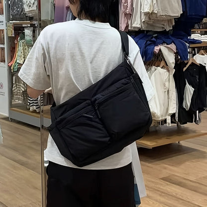 Shoulder Bag Padded Laptop Pocket Water-Resistant Polyester
