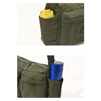 Shoulder Bag Padded Laptop Pocket Water-Resistant Polyester