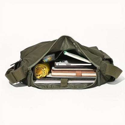 Shoulder Bag Padded Laptop Pocket Water-Resistant Polyester