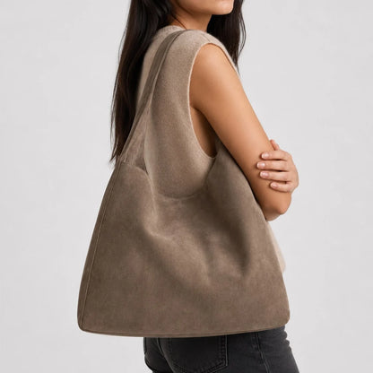 Shoulder Bag Soft Suede Roomy Slouchy Design