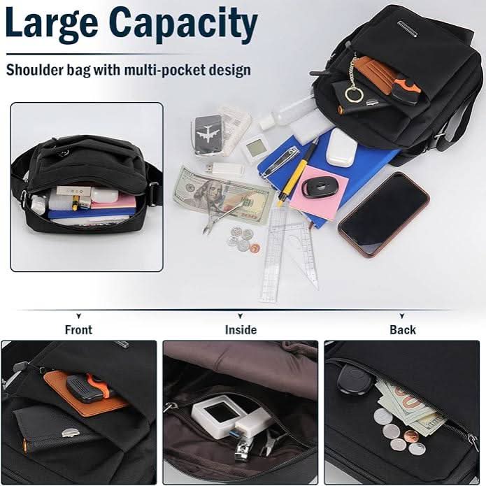 Shoulder Bag Waterproof Anti-Theft 3 Compartments