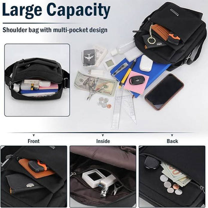 Shoulder Bag Waterproof Anti-Theft 3 Compartments