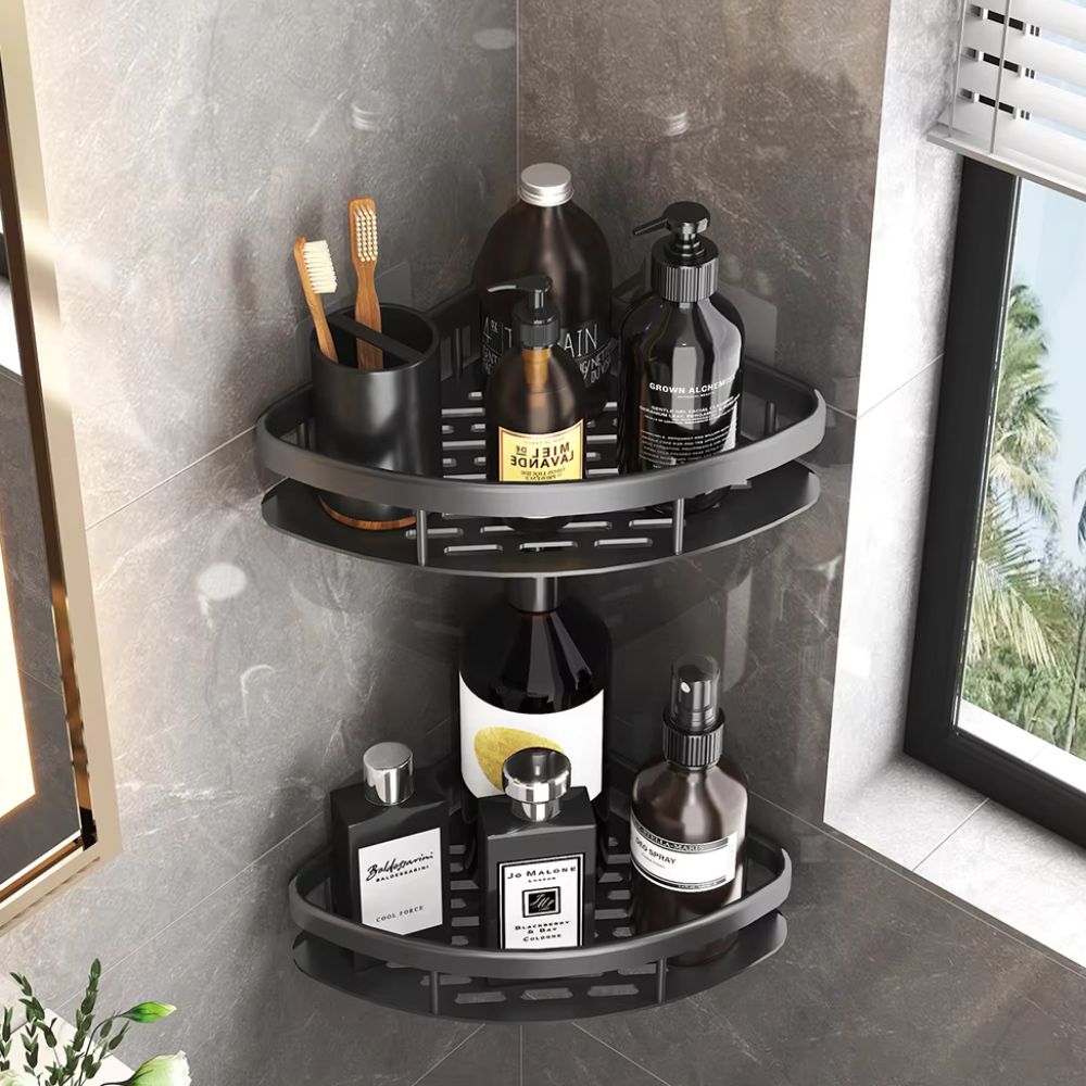 Shower Caddy Aluminium Matte Rustproof Self-Adhesive