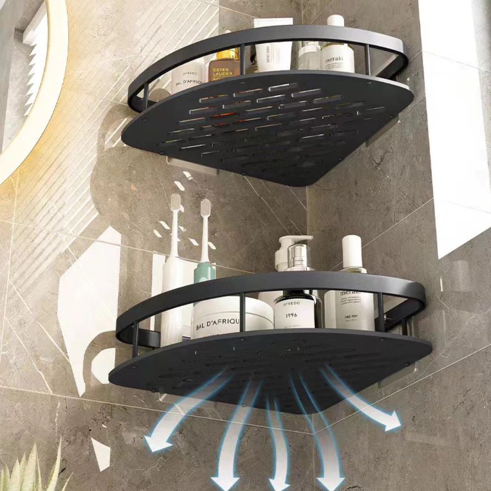 Shower Caddy Aluminium Matte Rustproof Self-Adhesive