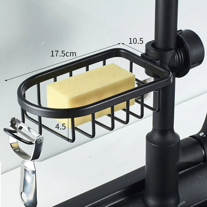 Shower Caddy Aluminum No-Drill Pipe Mount with Hooks
