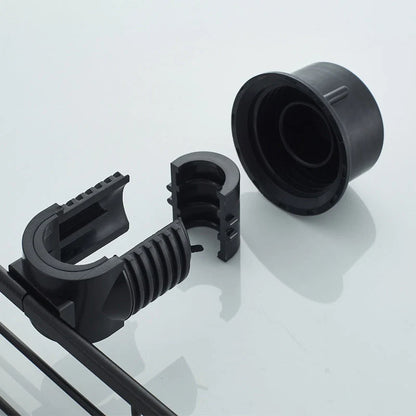Shower Caddy Aluminum No-Drill Pipe Mount with Hooks