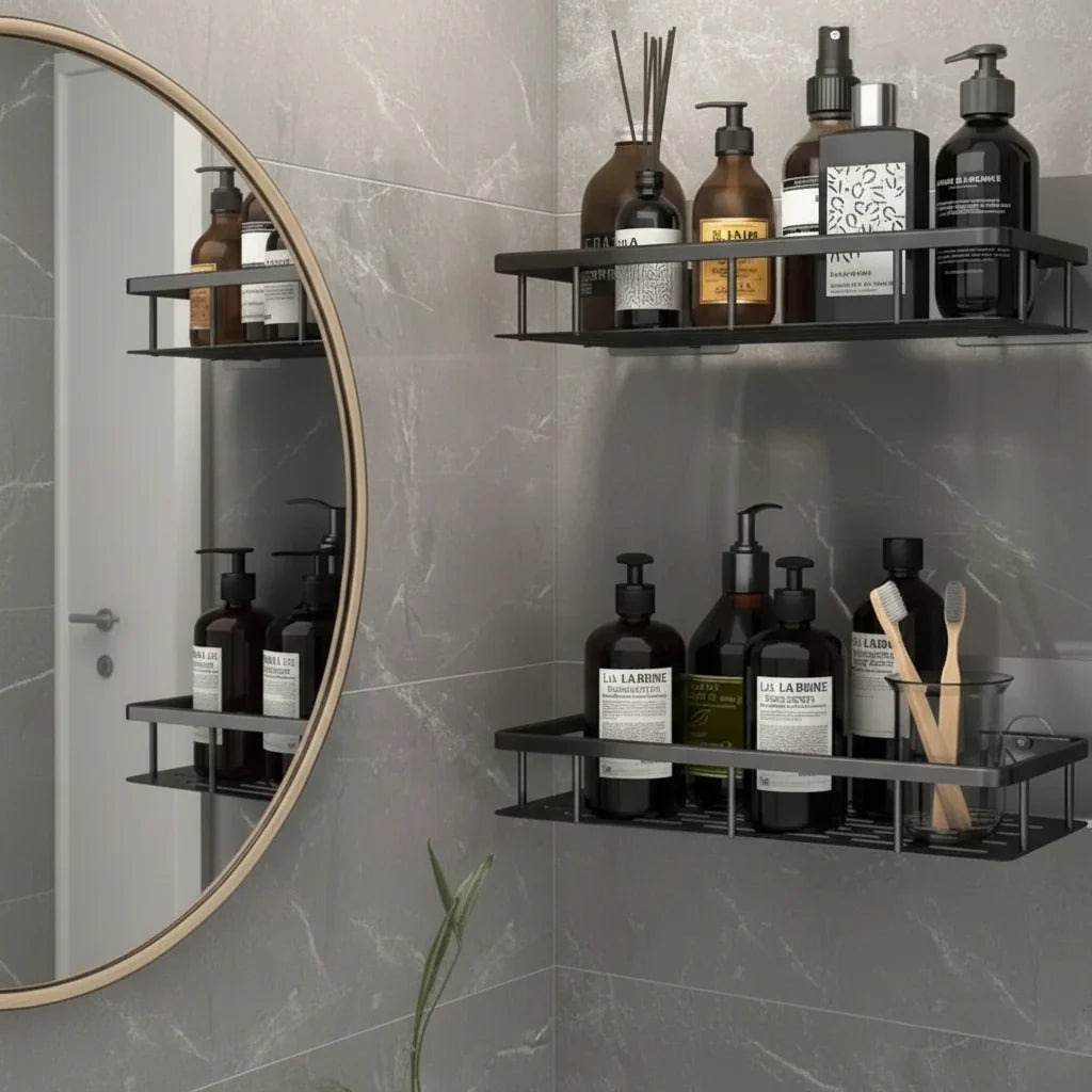 Shower Caddy Stainless Steel Adhesive No-Drill Mounting