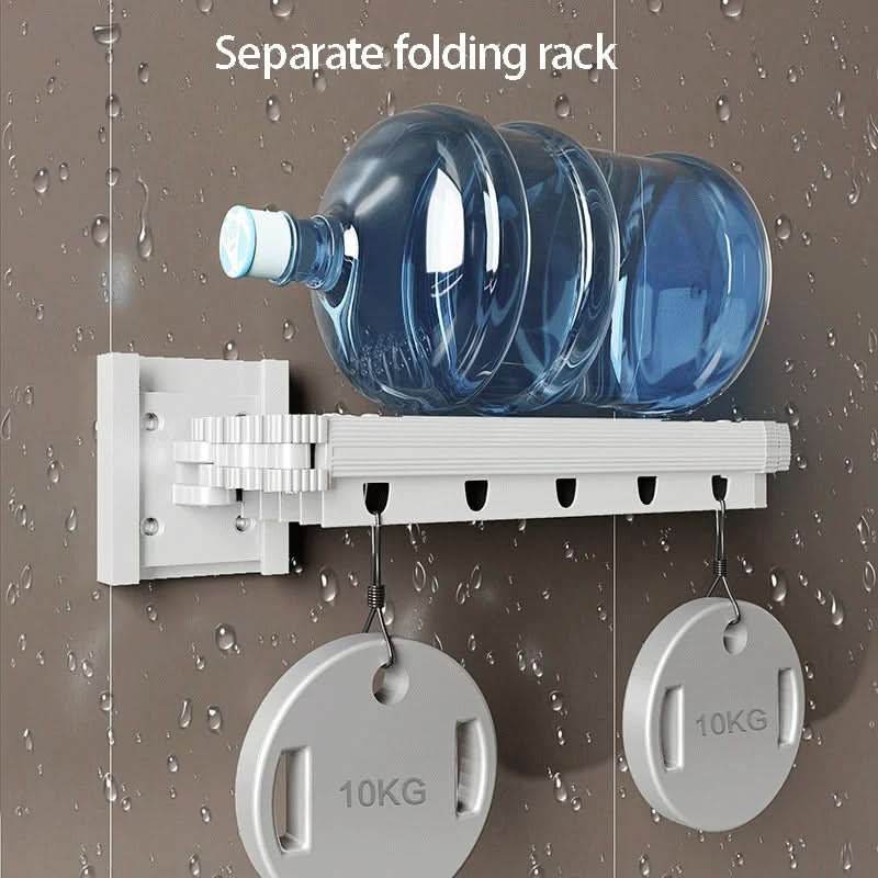 Shower Curtain Divider Foldable Rod & Storage Rack