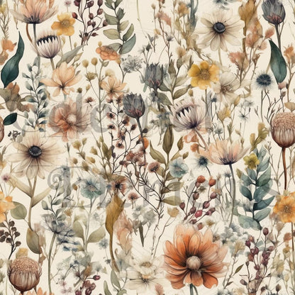 Shower Curtain Floral Microfiber Waterproof & Mildew-Resistant