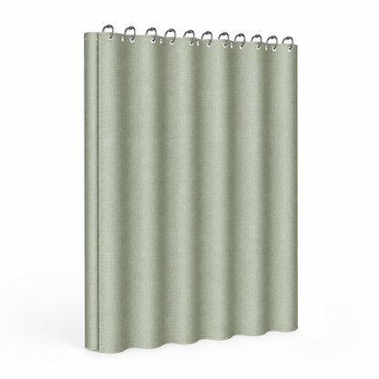 Shower Curtain Light Green Water-Repellent Polyester