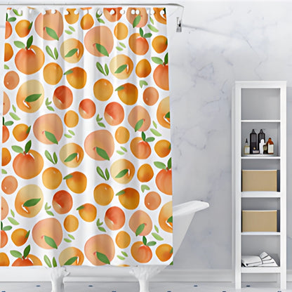 Shower Curtain Sunny Orange Waterproof & Machine Washable