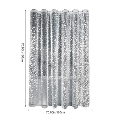 Shower Curtain Transparent Pebble Waterproof & Mold-Resistant