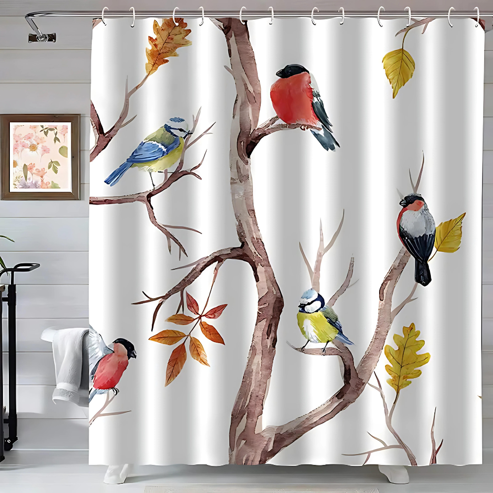 Shower Curtain Waterproof Microfiber Mold-Resistant & Machine Washable