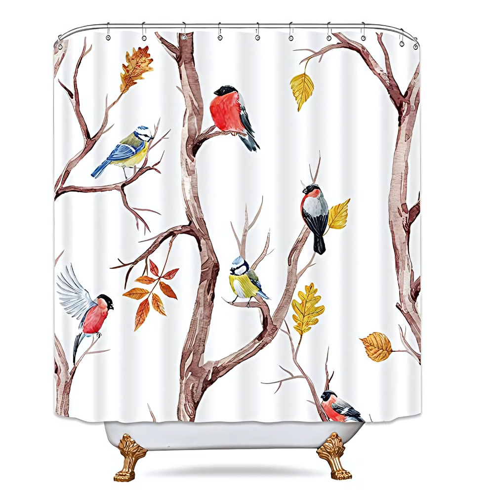 Shower Curtain Waterproof Microfiber Mold-Resistant & Machine Washable