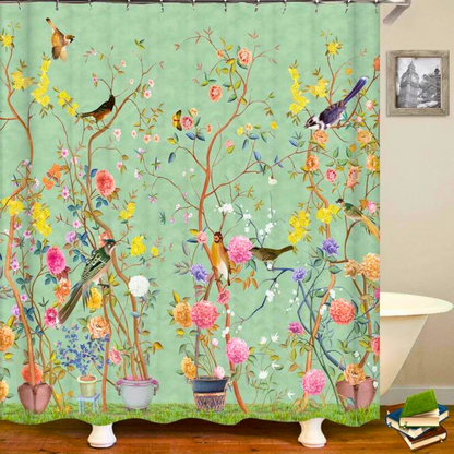 Shower Curtain Waterproof Polyester Machine Washable Rural Pattern
