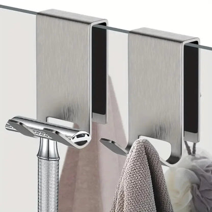 Shower Door Hooks Polished Stainless Steel No Drill