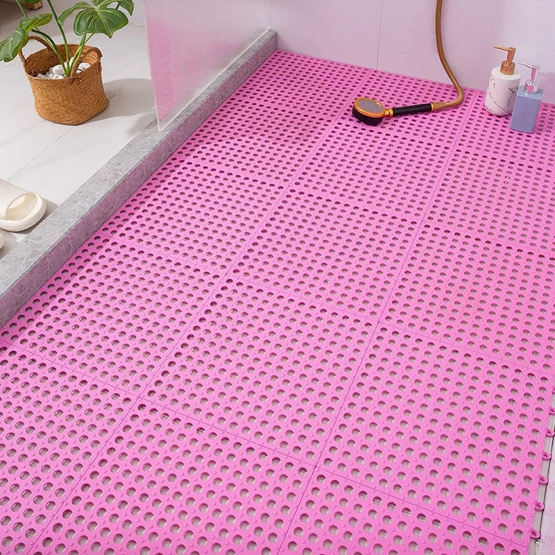 Shower Floor Mat Non-Slip Quick-Drying Soft Plastic