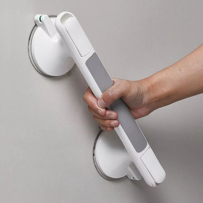 Shower Grab Bar Suction Mount Safety Lock Anti-Slip Grip