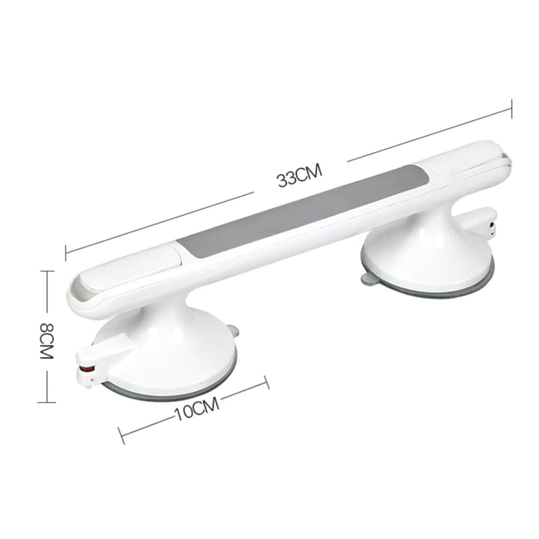 Shower Grab Bar Suction Mount Safety Lock Anti-Slip Grip