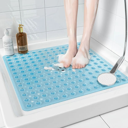 Shower Mat Non-Slip Strong Suction & Quick Drainage