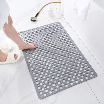Shower Mat Non-Slip Suction Cups Antibacterial TPE Quick Drainage