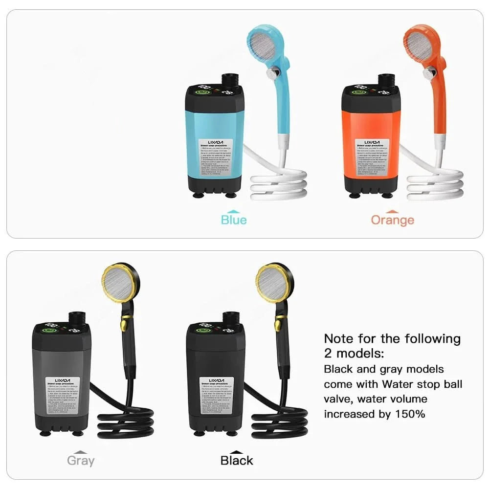 Shower Pump Handheld Pressure-Boosting Rechargeable 6000mAh