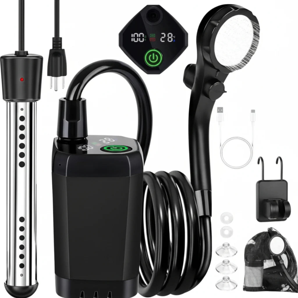 Shower Pump Handheld Pressure-Boosting Rechargeable 6000mAh