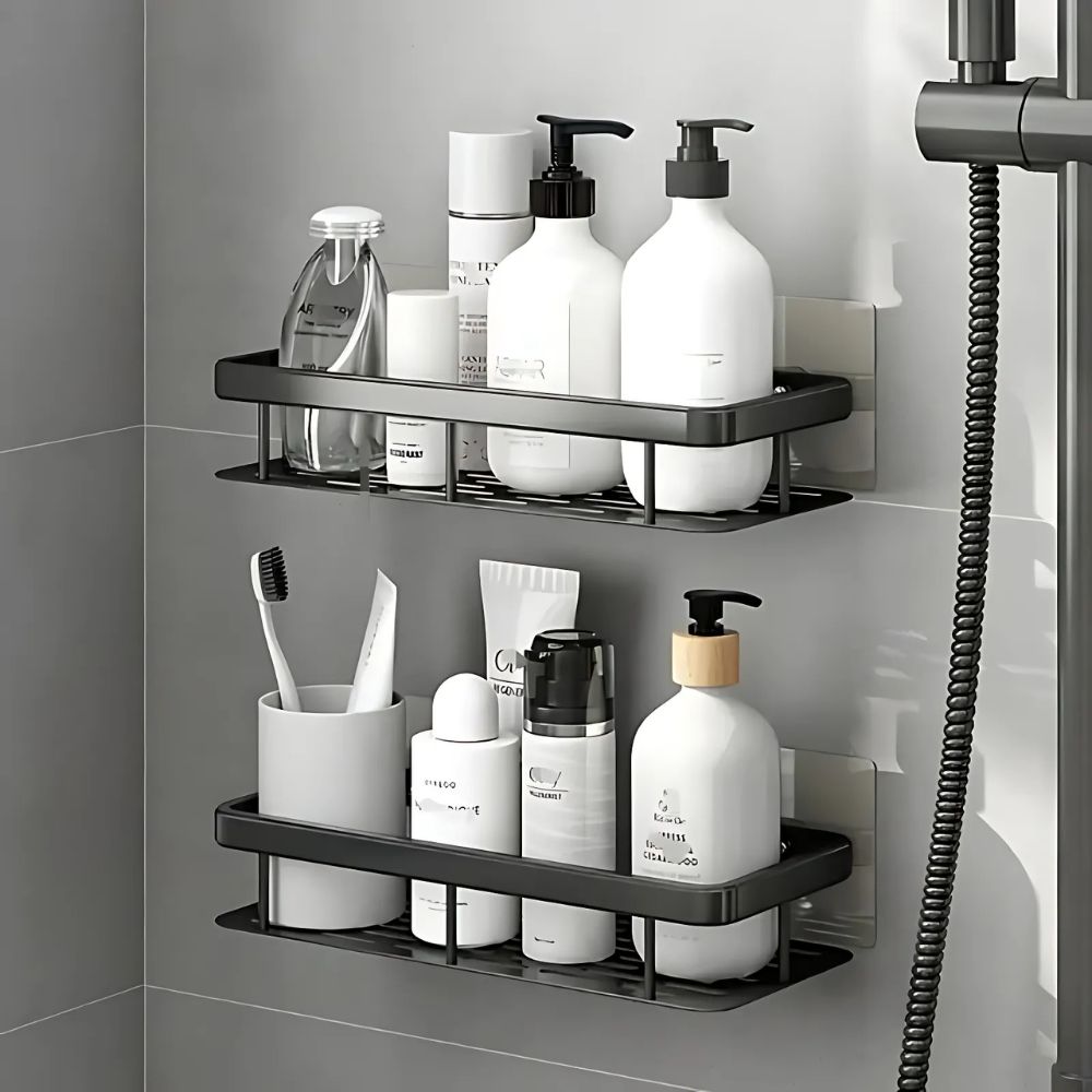 Shower Shelf Rust-Resistant Aluminum Drill-Free Mount
