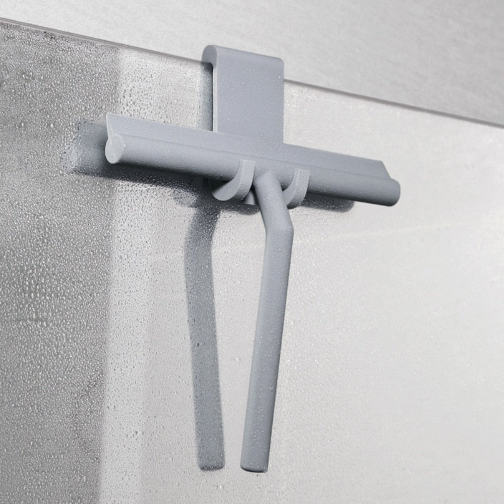 Shower Squeegee 8-Inch Silicone-Coated Blade Ergonomic Handle