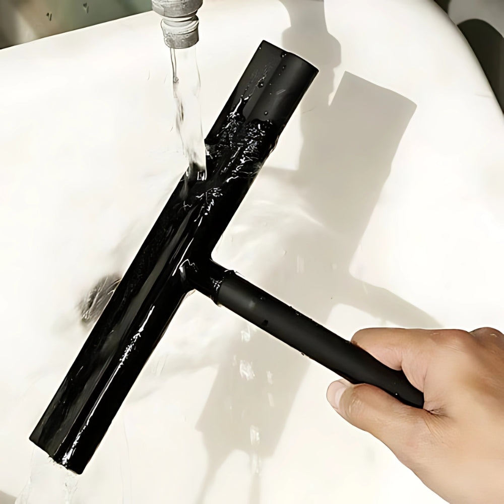 Shower Squeegee 8-Inch Silicone-Coated Blade Ergonomic Handle