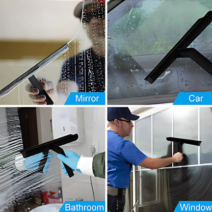 Shower Squeegee 8-Inch Silicone-Coated Blade Ergonomic Handle