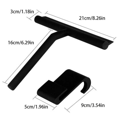Shower Squeegee 8-Inch Silicone-Coated Blade Ergonomic Handle