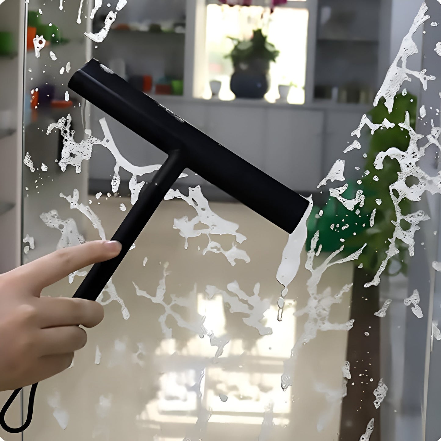 Shower Squeegee Silicone Body & Soft Rubber Blade Ergonomic Handle