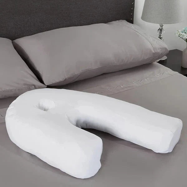 Side Sleeper Pillow Memory Foam Ear Cutout Removable Cover