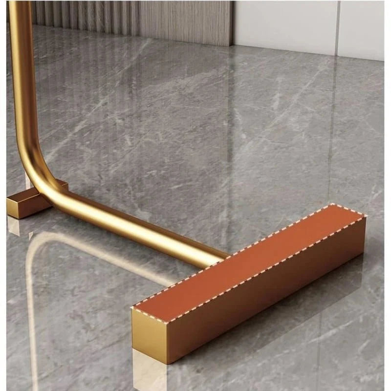 Side Table C-Shaped Space-Saving MDF Top Steel Frame