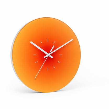 Silent Quartz Scratch-Resistant Glass Wall Clock (11.8 in)