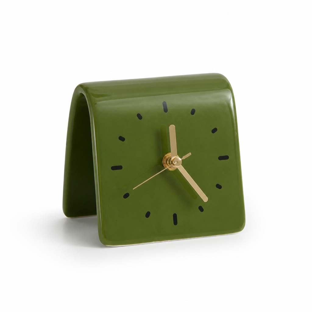 Silent Square Ceramic Desk Clock