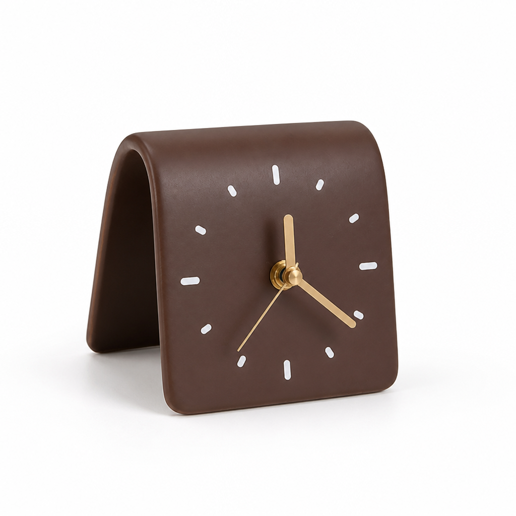 Silent Square Ceramic Desk Clock