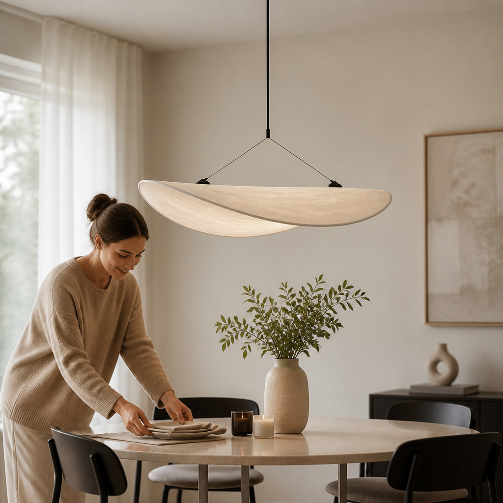 Silk Shade & Metal Frame Pendant Chandelier (40/60/80cm)