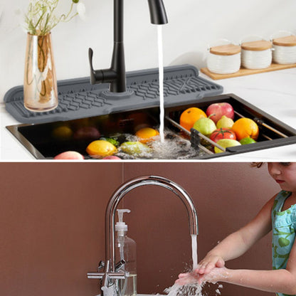Sink Mat Sloped Drain & Foldable Edges