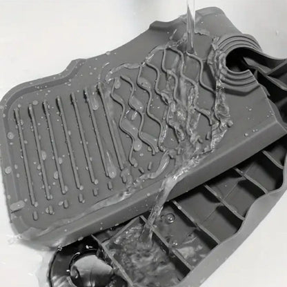 Sink Mat Sloped Drain & Foldable Edges