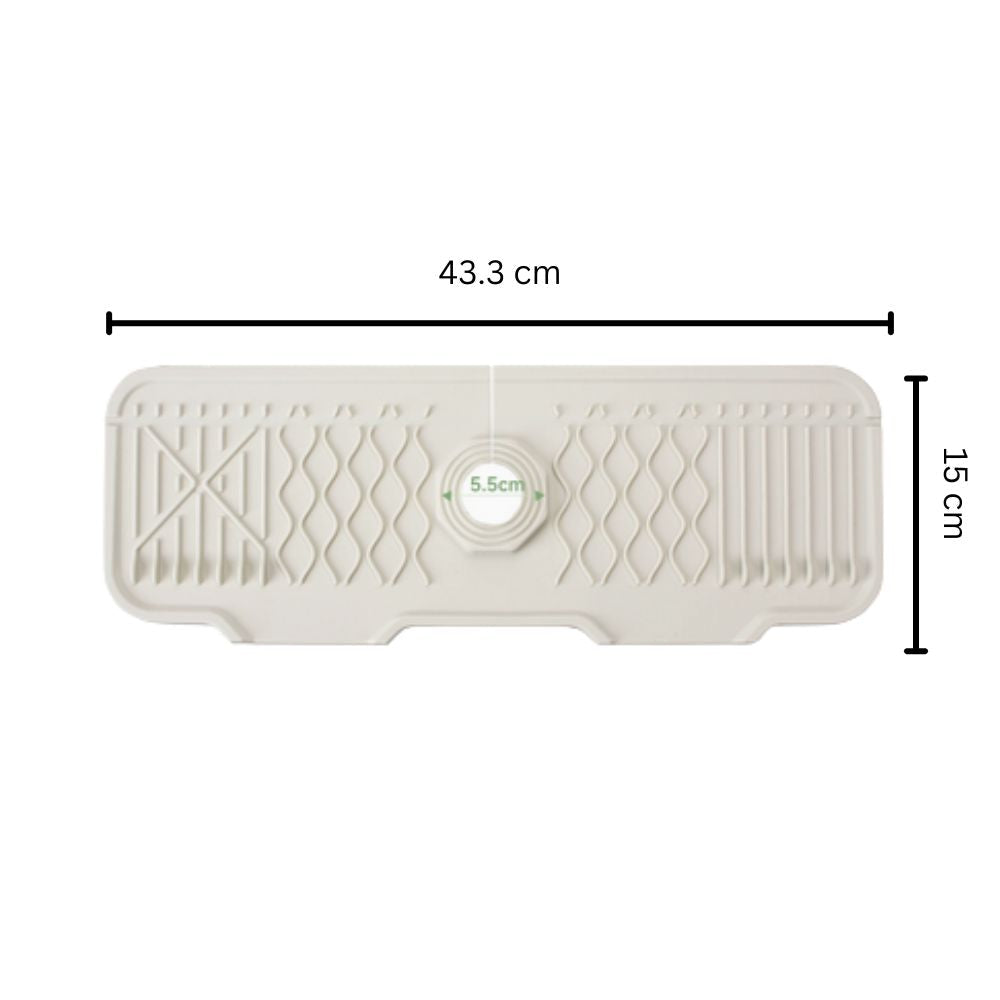 Sink Mat Sloped Drain & Foldable Edges