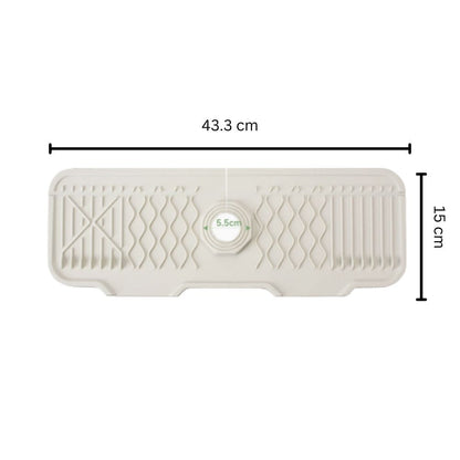 Sink Mat Sloped Drain & Foldable Edges