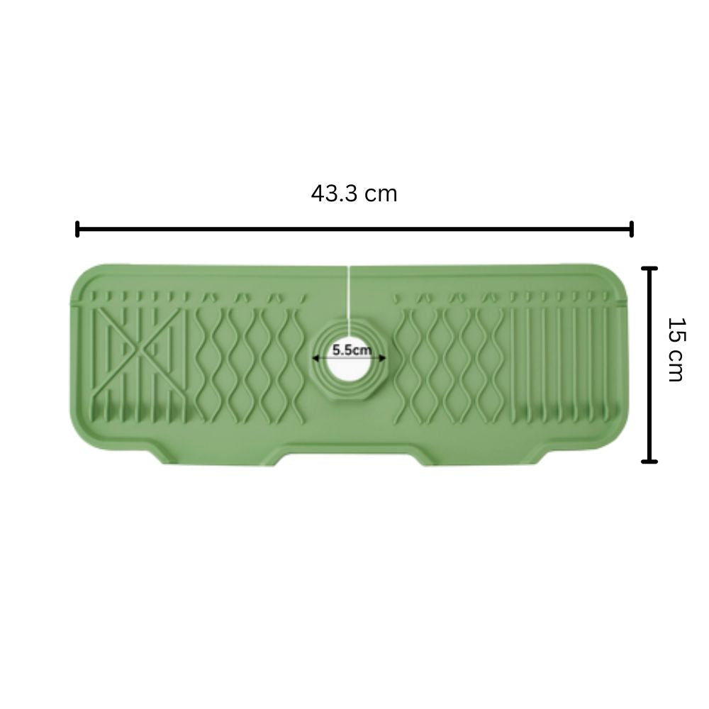 Sink Mat Sloped Drain & Foldable Edges