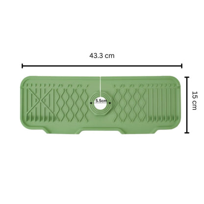 Sink Mat Sloped Drain & Foldable Edges