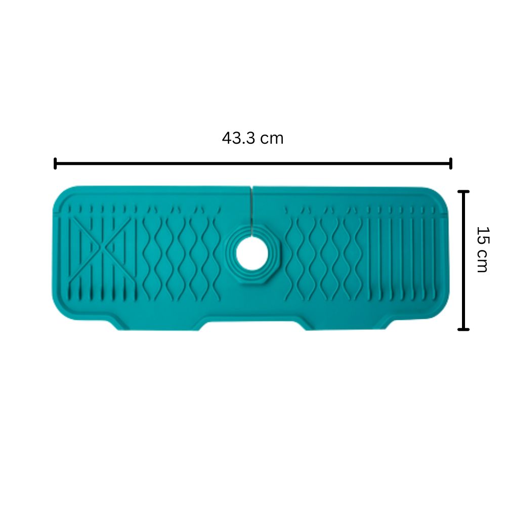 Sink Mat Sloped Drain & Foldable Edges