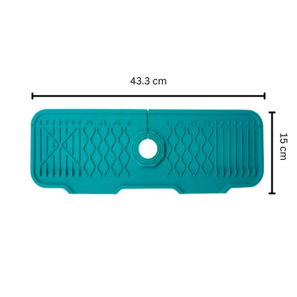 Sink Mat Sloped Drain & Foldable Edges