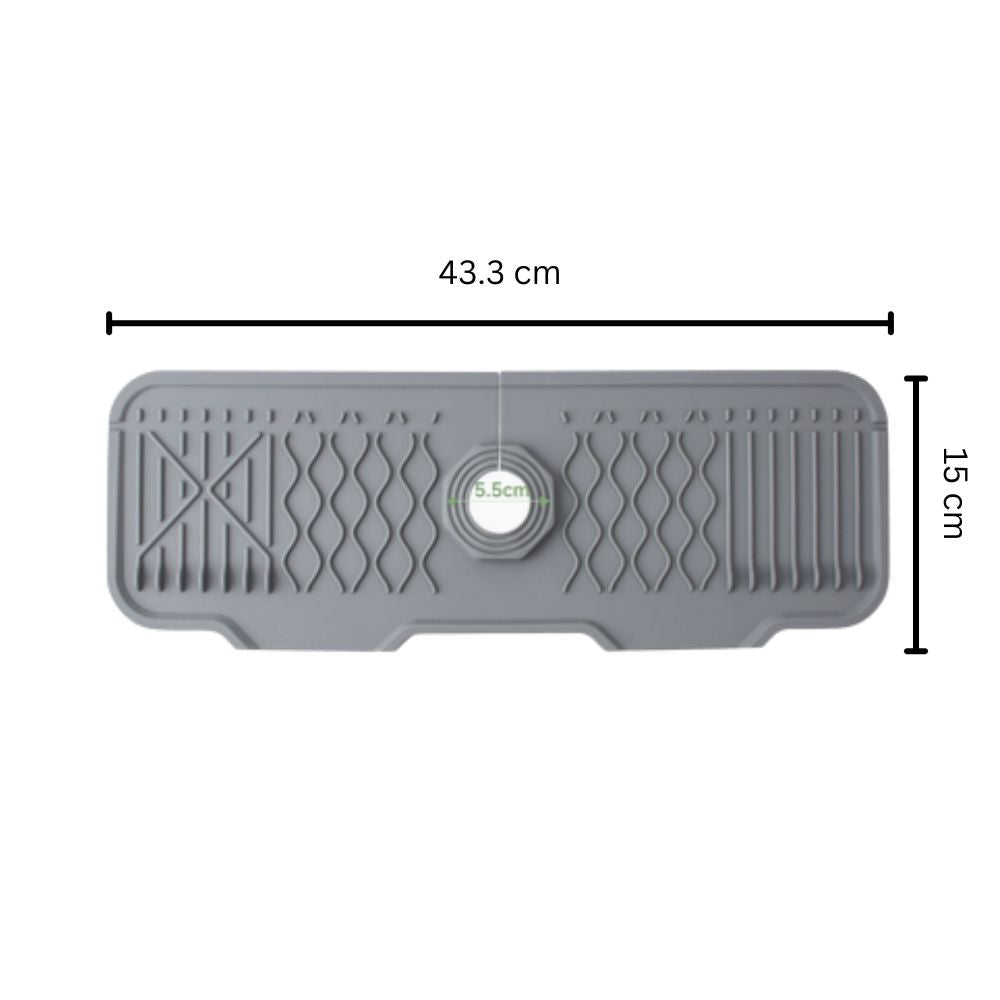 Sink Mat Sloped Drain & Foldable Edges