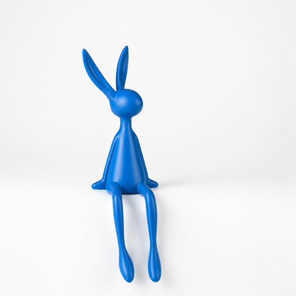 Sitting Rabbit Figurine Minimalist Matte Two Sizes